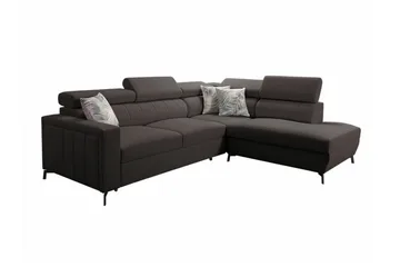 Galbally 3-sits Hörnbäddsoffa Dark brown - Møbler - Sofaer - Sovesofaer - Hjørnesovesofa