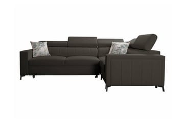 Galbally 3-sits Hörnbäddsoffa Dark brown - Møbler - Sofaer - Sovesofaer - Hjørnesovesofa