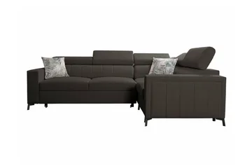 Galbally 3-sits Hörnbäddsoffa Dark brown - Møbler - Sofaer - Sovesofaer - Hjørnesovesofa