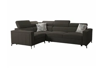 Galbally 3-sits Hörnbäddsoffa Dark brown - Møbler - Sofaer - Sovesofaer - Hjørnesovesofa