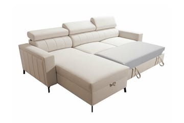 Galbally 3-sits Hörnbäddsoffa Dark grey - Møbler - Sofaer - Sovesofaer - Hjørnesovesofa