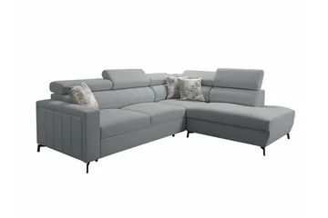 Galbally 3-sits Hörnbäddsoffa Grey/Light grey - Møbler - Sofaer - Sovesofaer - Hjørnesovesofa