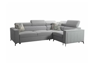 Galbally 3-sits Hörnbäddsoffa Light grey - Møbler - Sofaer - Sovesofaer - Hjørnesovesofa