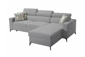 Galbally 3-sits Hörnbäddsoffa Light grey/Dark grey - Møbler - Sofaer - Sovesofaer - Hjørnesovesofa