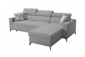 Galbally 3-sits Hörnbäddsoffa Light grey/Dark grey - Møbler - Sofaer - Sovesofaer - Hjørnesovesofa