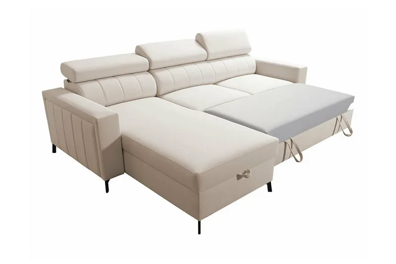 Galbally 3-sits Hörnbäddsoffa Light grey/Dark grey - Møbler - Sofaer - Sovesofaer - Hjørnesovesofa