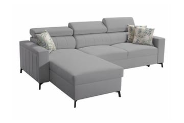 Galbally 3-sits Hörnbäddsoffa Ljusgrå - Møbler - Sofaer - Sovesofaer - Hjørnesovesofa