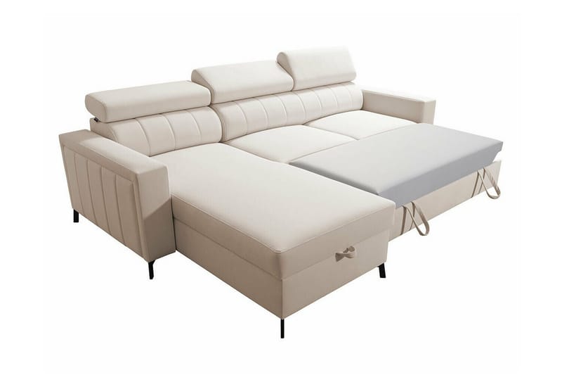 Galbally 3-sits Hörnbäddsoffa Ljusgrå - Møbler - Sofaer - Sovesofaer - Hjørnesovesofa