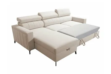 Galbally 3-sits Hörnbäddsoffa Ljusgrå - Møbler - Sofaer - Sovesofaer - Hjørnesovesofa