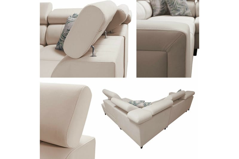 Galbally 3-sits Hörnbäddsoffa NO_BRAND beige - Møbler - Sofaer - Sovesofaer - Hjørnesovesofa