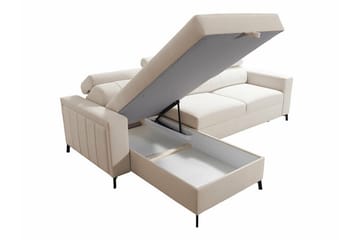 Galbally 3-sits Hörnbäddsoffa NO_BRAND beige - Møbler - Sofaer - Sovesofaer - Sovesofa divan