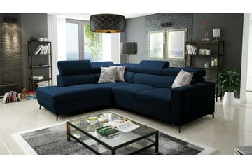 Galbally 3-sits Hörnbäddsoffa NO_BRAND Dark blue - Møbler - Sofaer - Sovesofaer - Hjørnesovesofa