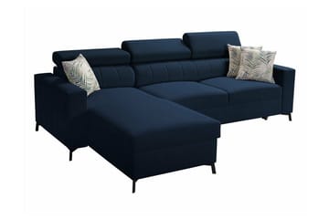 Galbally 3-sits Hörnbäddsoffa NO_BRAND Dark blue - Møbler - Sofaer - Sovesofaer - Hjørnesovesofa