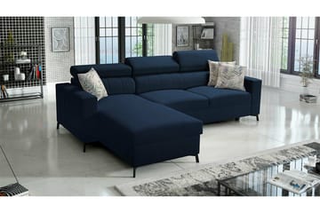 Galbally 3-sits Hörnbäddsoffa NO_BRAND Dark blue - Møbler - Sofaer - Sovesofaer - Hjørnesovesofa