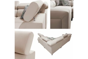 Galbally 3-sits Hörnbäddsoffa NO_BRAND Dark brown - Møbler - Sofaer - Sovesofaer - Hjørnesovesofa