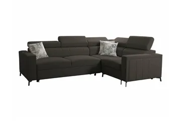 Galbally 3-sits Hörnbäddsoffa NO_BRAND Dark brown - Møbler - Sofaer - Sovesofaer - Hjørnesovesofa