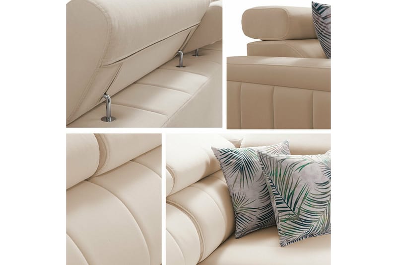 Galbally 3-sits Hörnbäddsoffa NO_BRAND Dark brown - Møbler - Sofaer - Sovesofaer - Hjørnesovesofa