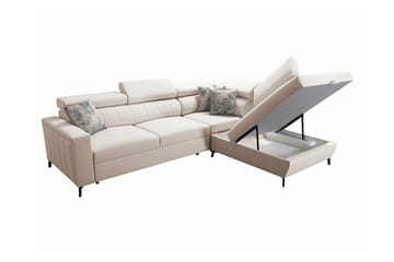 Galbally 3-sits Hörnbäddsoffa NO_BRAND Dark brown - Møbler - Sofaer - Sovesofaer - Hjørnesovesofa