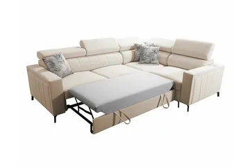 Galbally 3-sits Hörnbäddsoffa NO_BRAND Dark brown - Møbler - Sofaer - Sovesofaer - Hjørnesovesofa