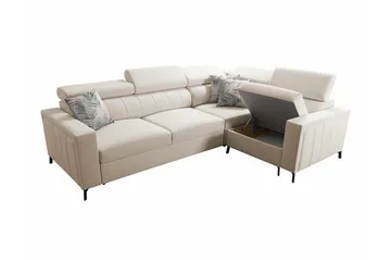 Galbally 3-sits Hörnbäddsoffa NO_BRAND Dark brown - Møbler - Sofaer - Sovesofaer - Hjørnesovesofa