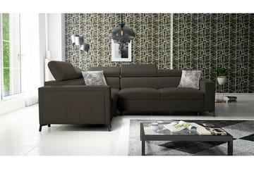 Galbally 3-sits Hörnbäddsoffa NO_BRAND Dark brown - Møbler - Sofaer - Sovesofaer - Hjørnesovesofa