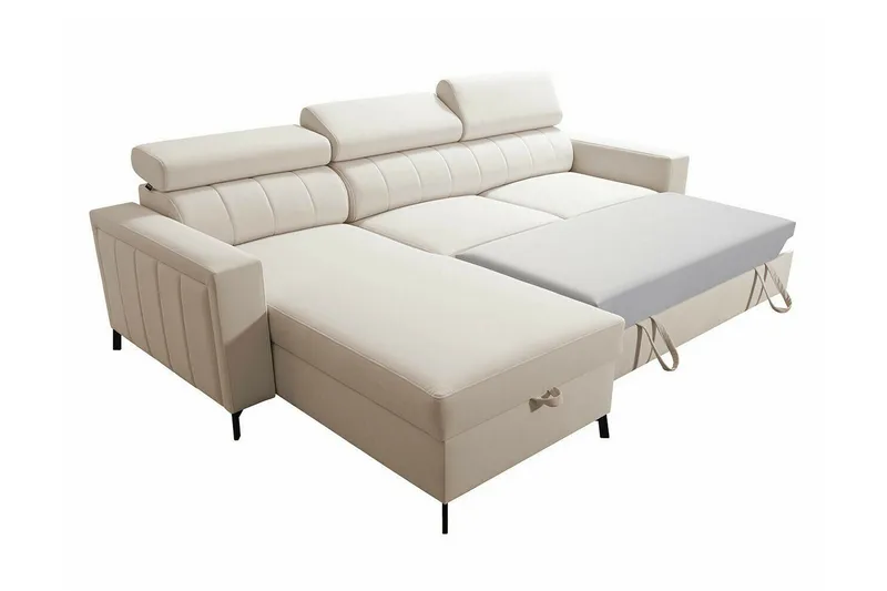 Galbally 3-sits Hörnbäddsoffa NO_BRAND Dark brown - Møbler - Sofaer - Sovesofaer - Hjørnesovesofa