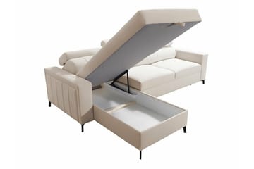 Galbally 3-sits Hörnbäddsoffa NO_BRAND Dark brown - Møbler - Sofaer - Sovesofaer - Hjørnesovesofa