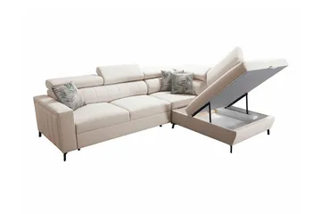 Galbally 3-sits Hörnbäddsoffa NO_BRAND Dark brown - Møbler - Sofaer - Sovesofaer - Hjørnesovesofa