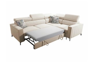 Galbally 3-sits Hörnbäddsoffa NO_BRAND Dark pink - Møbler - Sofaer - Sovesofaer - Hjørnesovesofa