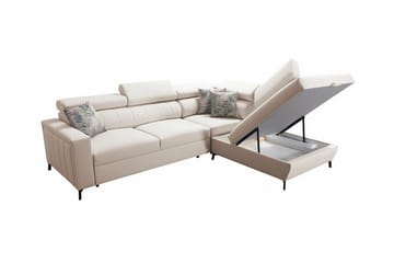 Galbally 3-sits Hörnbäddsoffa NO_BRAND Light grey - Møbler - Sofaer - Sovesofaer - Hjørnesovesofa