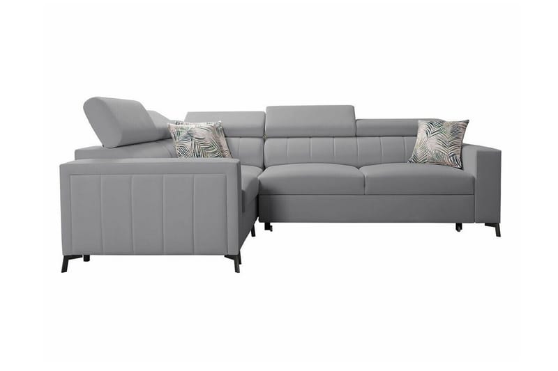 Galbally 3-sits Hörnbäddsoffa NO_BRAND Ljusgrå - Møbler - Sofaer - Sovesofaer - Hjørnesovesofa