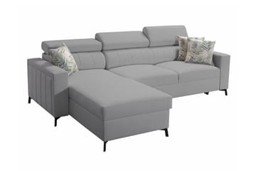 Galbally 3-sits Hörnbäddsoffa NO_BRAND Ljusgrå - Møbler - Sofaer - Sovesofaer - Hjørnesovesofa