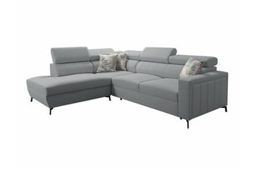 Galbally 3-sits Hörnbäddsoffa NO_BRAND Ljusgrå - Møbler - Sofaer - Sovesofaer - Hjørnesovesofa