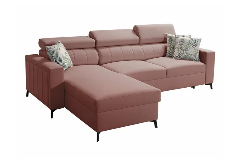Galbally 3-sits Hörnbäddsoffa NO_BRAND Pink
