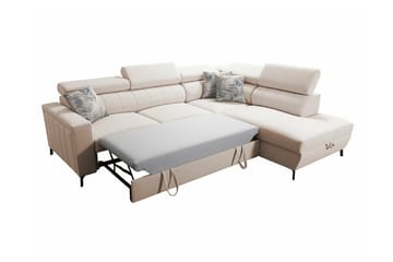 Galbally 3-sits Hörnbäddsoffa NO_BRAND Pink - Møbler - Sofaer - Sovesofaer - Hjørnesovesofa