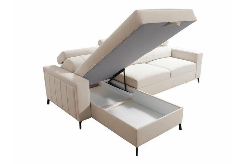 Galbally 3-sits Hörnbäddsoffa Pink - Møbler - Sofaer - Sovesofaer - Hjørnesovesofa