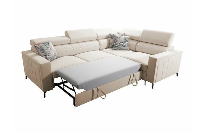 Galbally 3-sits Hörnbäddsoffa Pink - Møbler - Sofaer - Sovesofaer - Hjørnesovesofa