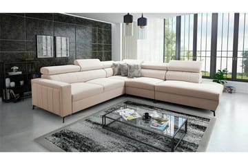 Galbally 4-sits Hörnbäddsoffa beige - Møbler - Sofaer - Sovesofaer - Hjørnesovesofa