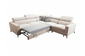 Galbally 4-sits Hörnbäddsoffa beige - Møbler - Sofaer - Sovesofaer - Hjørnesovesofa