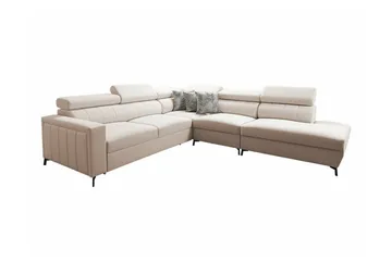 Galbally 4-sits Hörnbäddsoffa beige - Møbler - Sofaer - Sovesofaer - Hjørnesovesofa