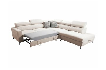Galbally 4-sits Hörnbäddsoffa beige - Møbler - Sofaer - Sovesofaer - Hjørnesovesofa