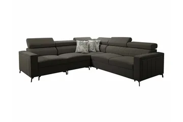 Galbally 4-sits Hörnbäddsoffa Black - Møbler - Sofaer - Sovesofaer - Hjørnesovesofa