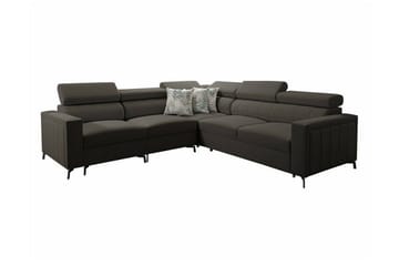 Galbally 4-sits Hörnbäddsoffa Black - Møbler - Sofaer - Sovesofaer - Hjørnesovesofa