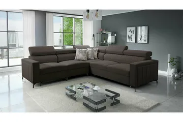 Galbally 4-sits Hörnbäddsoffa Black - Møbler - Sofaer - Sovesofaer - Hjørnesovesofa