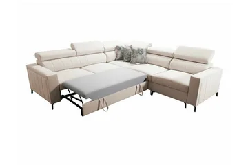 Galbally 4-sits Hörnbäddsoffa Black - Møbler - Sofaer - Sovesofaer - Hjørnesovesofa