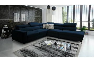 Galbally 4-sits Hörnbäddsoffa Dark blue - Møbler - Sofaer - Sovesofaer - Hjørnesovesofa