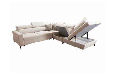 Galbally 4-sits Hörnbäddsoffa Dark blue - Møbler - Sofaer - Sovesofaer - Hjørnesovesofa