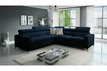 Galbally 4-sits Hörnbäddsoffa Dark blue - Møbler - Sofaer - Sovesofaer - Hjørnesovesofa
