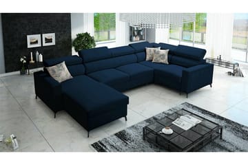 Galbally 4-sits Hörnbäddsoffa Dark blue - Møbler - Sofaer - Sovesofaer - Hjørnesovesofa