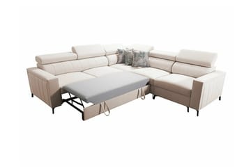 Galbally 4-sits Hörnbäddsoffa Dark pink - Møbler - Sofaer - Sovesofaer - Hjørnesovesofa